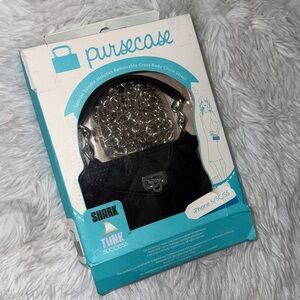 iPhone 5 / 5S / 5C / SE Purse Case (crossbody) Black Silver Chain NEW